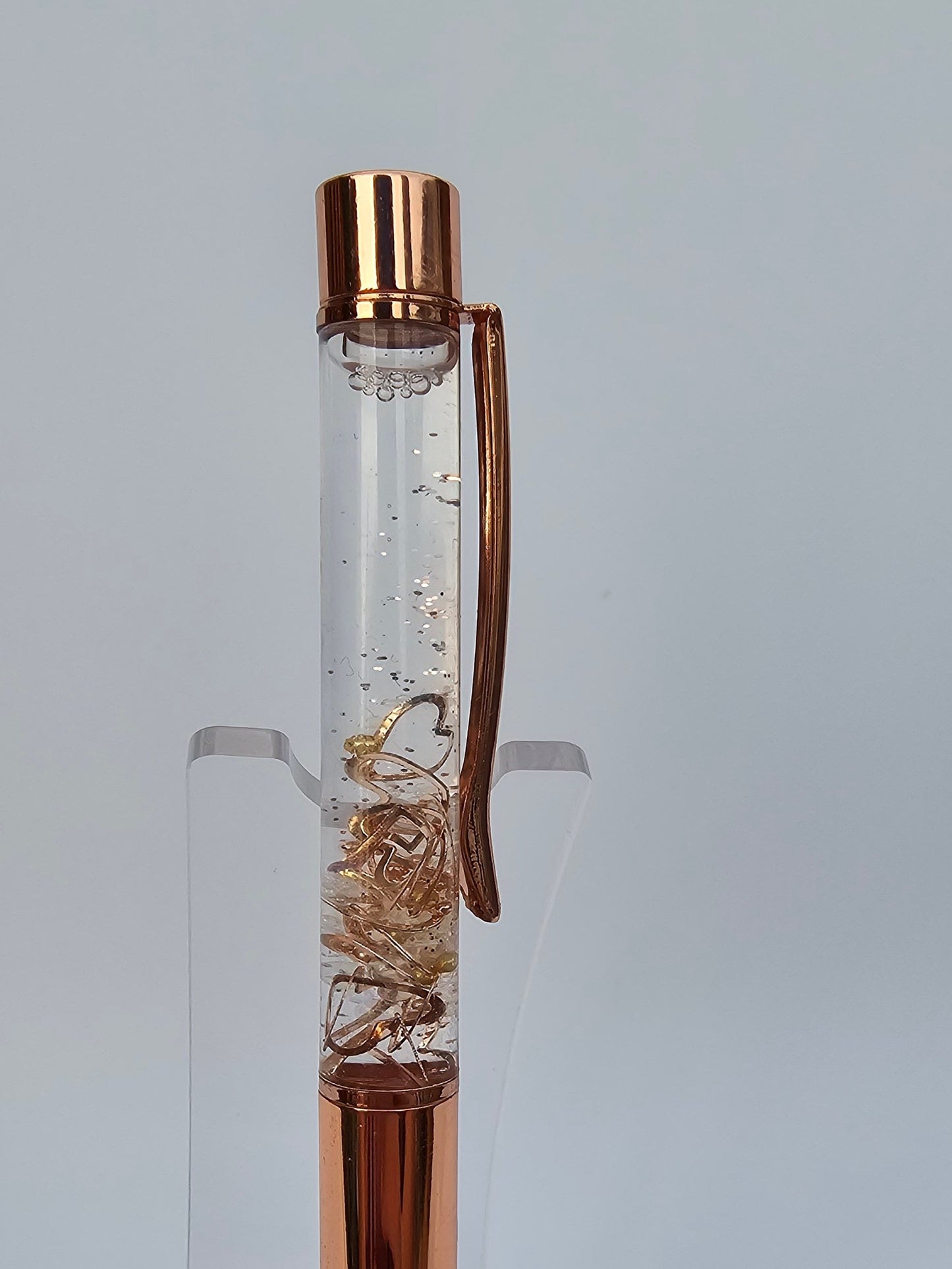 Rose Gold Hearts Fidget Pen
