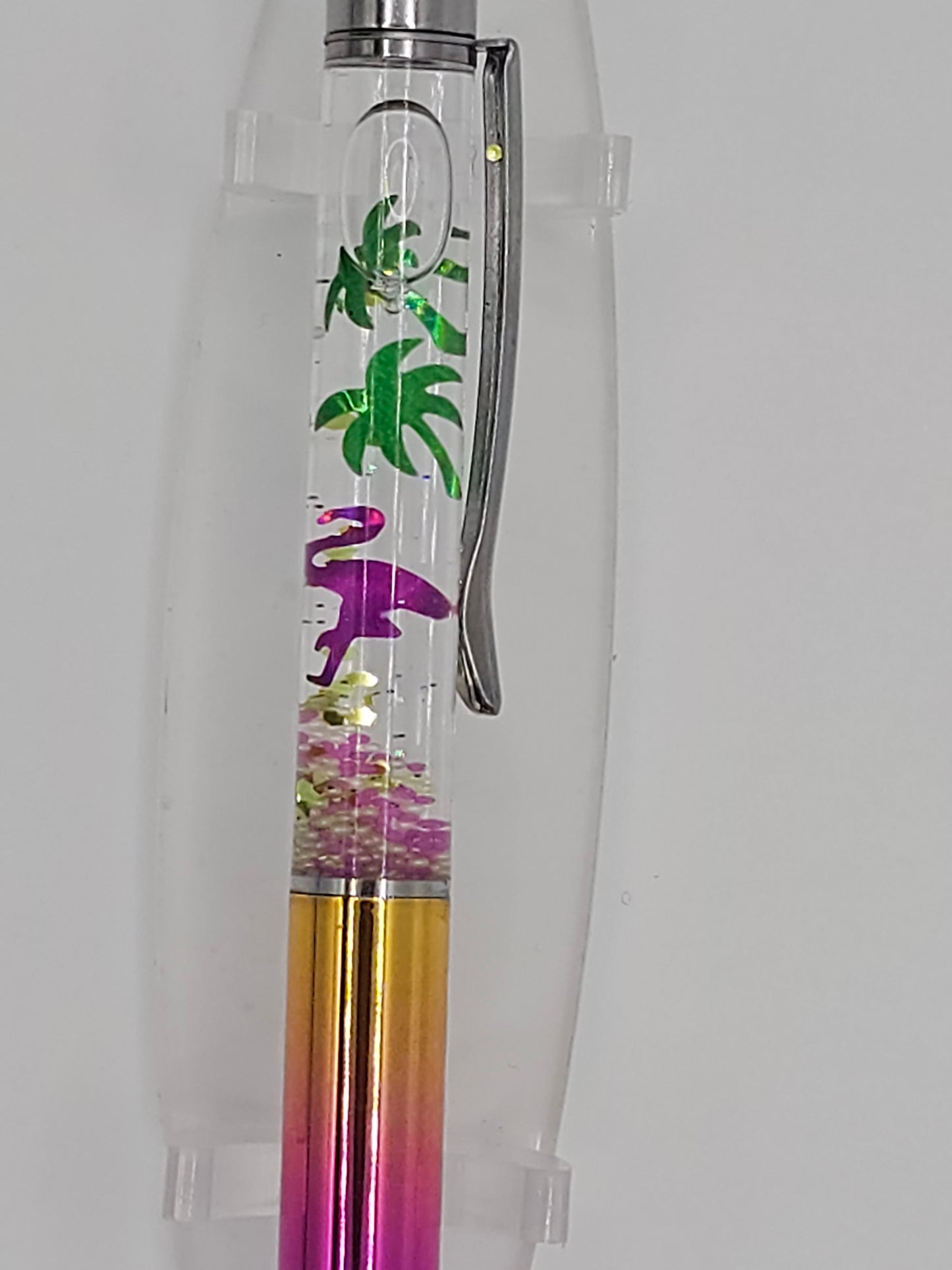 Flamingo and Palm Tree Fidget Pen