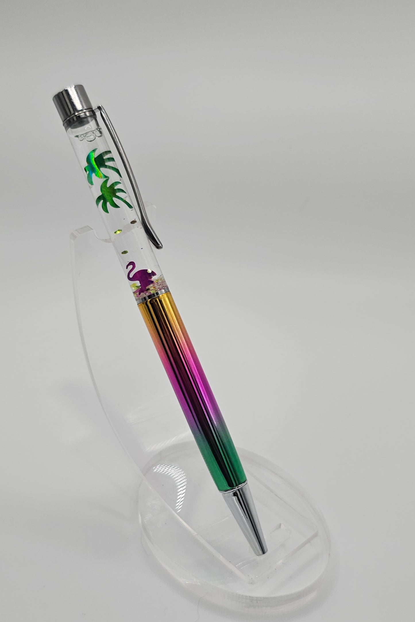 Flamingo and Palm Tree Fidget Pen