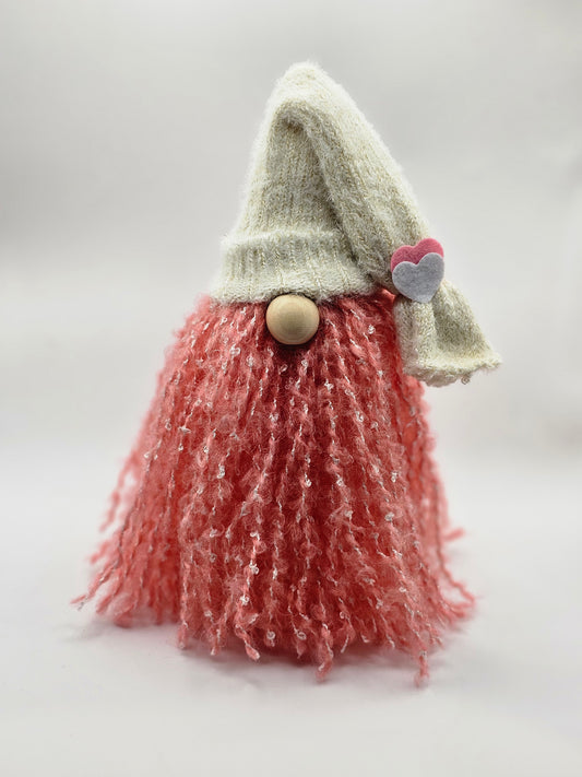 Medium Pink Heart Gnome